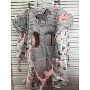 Goldbug Inc Pink Zebra Unicorn Shopping Cart /high hair Cover NWOT